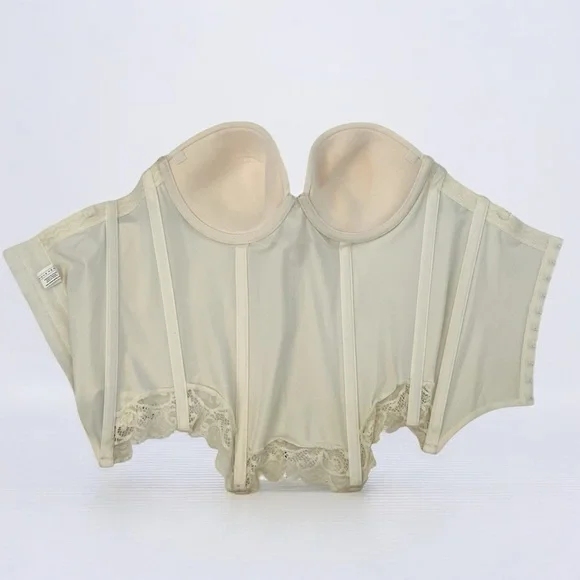 Simone Perele Women's Corset Bra Removable Straps & Garters Ivory Sz 34B - Picture 9 of 16